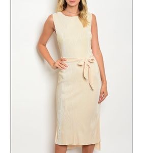 Trendy Boutique Cream Midi Dress